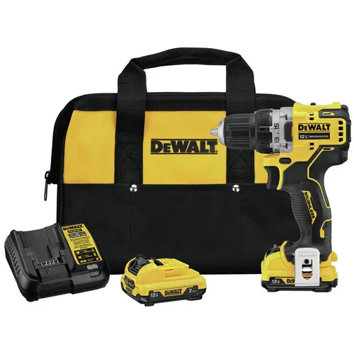 Factory Reconditioned Dewalt 12V MAX XTREME Brushless Lithium-Ion 3/8 in. Cordless Drill/Driver Kit with 2 Batteries (2 Ah) - DCD701F2R
