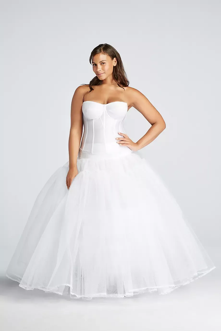 Extreme Ball Gown Hoop Plus Size Slip in White Size: XL David's Bridal