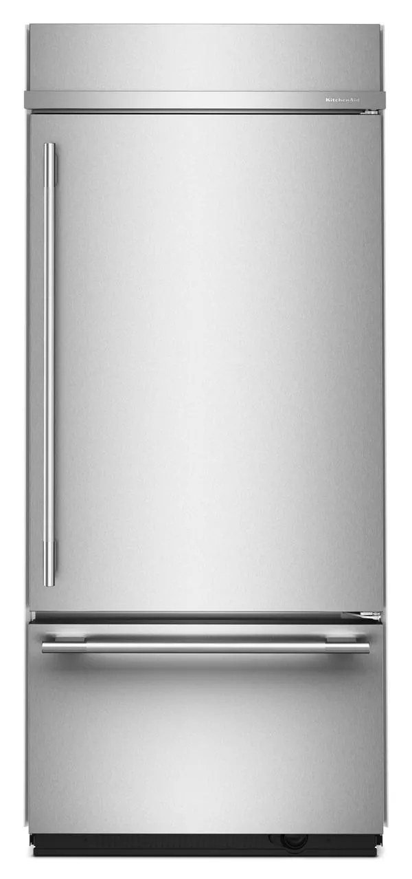 KitchenAid 20.8 Cu. Ft. 36" Built-In Bottom Mount Refrigerator w/ Platinum Interior in Stainless Steel KBBR336SPS