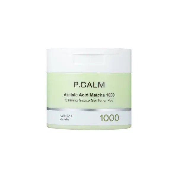P. CALM - Azelaic Acid Matcha 1000 Calming Gauze Gel Toner Pad - 110g /60ea