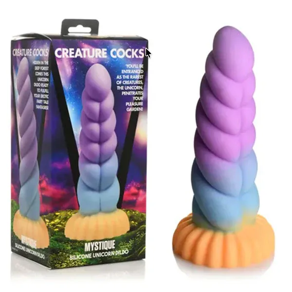 Creature Cocks Mystique Silicone Unicorn Dildo Coloured 21 Cm Dildo