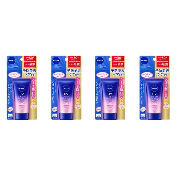 NIVEA Japan - UV Deep Protect & Care Tone Up Essence SPF50+ PA++++ - 50g (4ea) Set