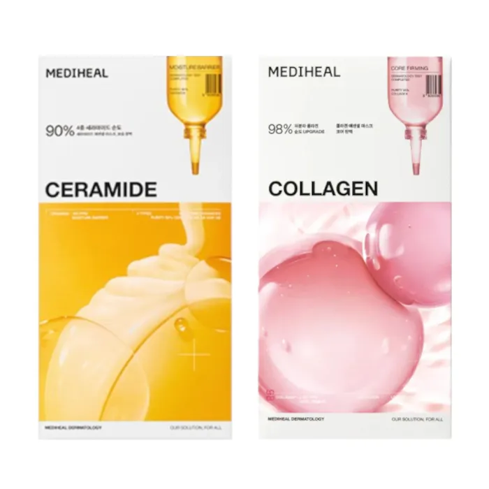 Mediheal - Ceramide Essential Mask - 10pcs & Collagen Essential Mask - 10pcs Set