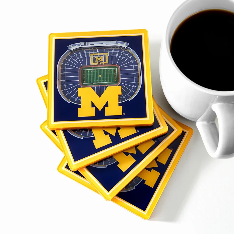 NCAA 3D Stadium Coasters - Oklahoma Sooners (Set of 4)