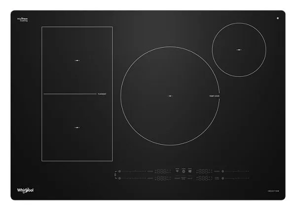 Whirlpool Intelligent Induction Cooktop with Temp Cook Technology and WipeClean Coating in Black 30"