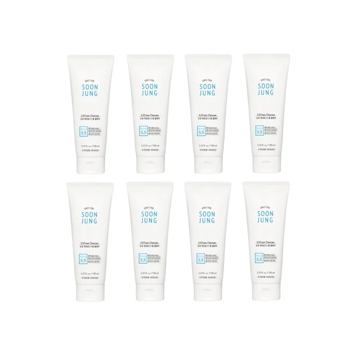 ETUDE - Soon Jung 5.5 Foam Cleanser - 150ML - White (8ea) Set
