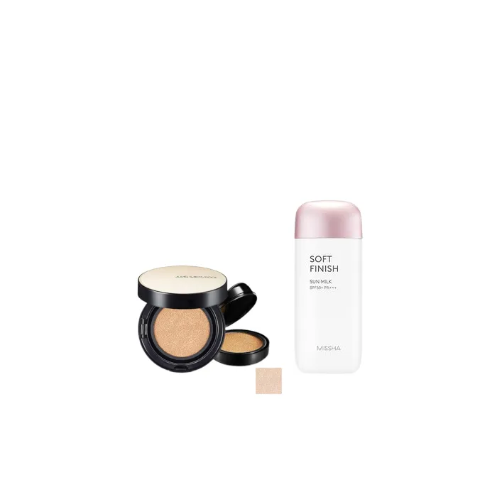 MISSHA - All-Around Safe Block Soft Finish Sun Milk SPF50+ PA+++ - 70ml X Jung Saem Mool - Essential Skin Nuder Long Wear...