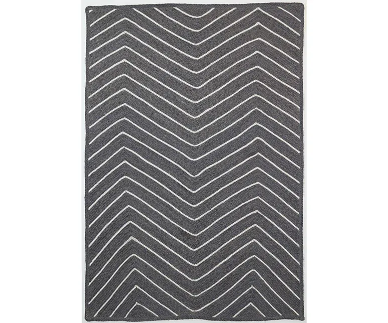 Artisan Natural Chevron Grey Rug
