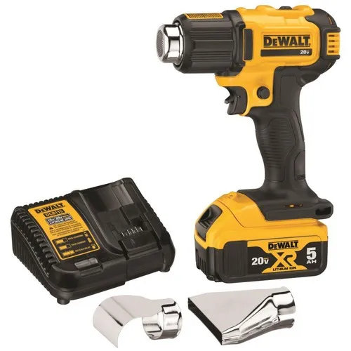Dewalt 20V MAX Brushed Lithium-Ion Cordless Heat Gun Kit (5 Ah) - DCE530P1