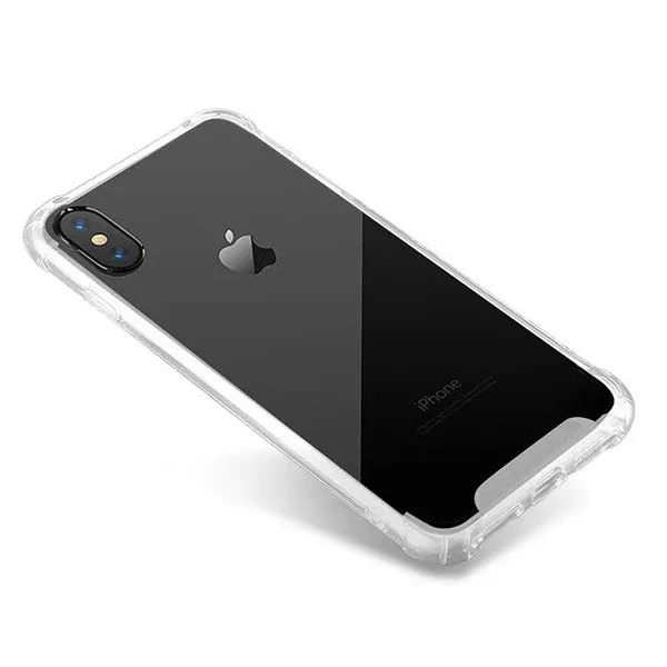 IPHONE X SHOCKPROOF SLIM SOFT BUMPER HARD BACK CASE COVER -CLEAR