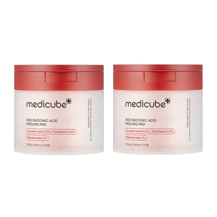 medicube - Red Succinic Acid Peeling Pad - 155g/70pads (2ea) Set