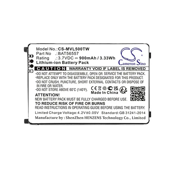 Cameron Sino Cs Mvl500Tw 900Mah Battery For Motorola Cls1110 Radio