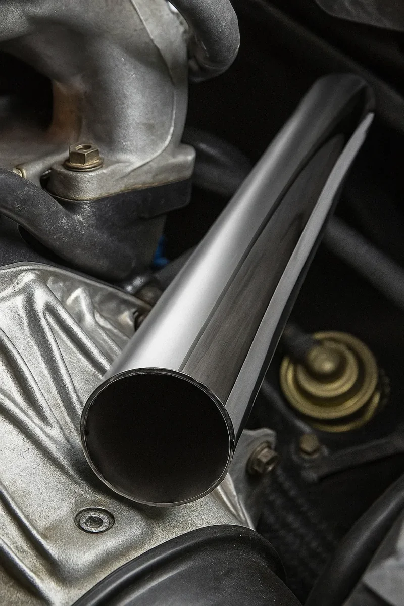 Universal 76mm Stainless Steel Exhaust/Intake Pipe Tube and Polished Automotive Fitting