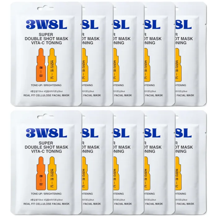 3W8L - Super Double Shot Mask Vita-C Toning - 1pc (10ea) Set