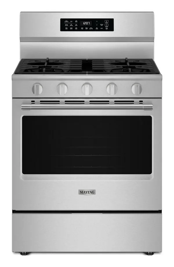 Maytag 30 In. Wide Freestanding Gas Range W/ Grill Mode And No Preheat Air Fry, 5.3 Cu. Ft. In Fingerprint Resistant Stainless Steel