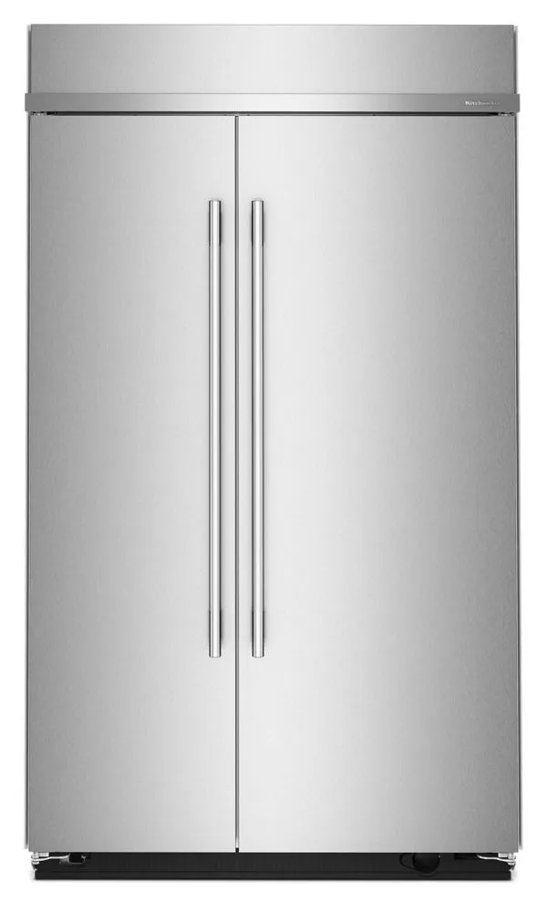 KitchenAid 30 Cu. Ft. 48" Built-In Side-By-Side Refrigerator w/ Platinum Interior in Stainless Steel KBSN748SPS
