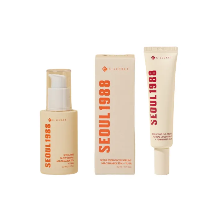 KSECRET - SEOUL 1988 Glow Serum Niacinamide 15% + Yuja - 30ml (1ea) X Eye Cream Retinal Liposome 4% + Fermented Bean - 30ml...