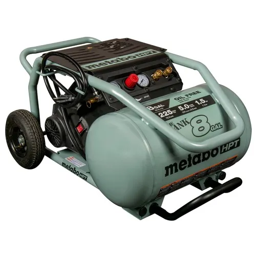 Metabo HPT THE TANK 1.5 HP 8 Gallon Oil-Free Trolley Air Compressor - EC1315SM