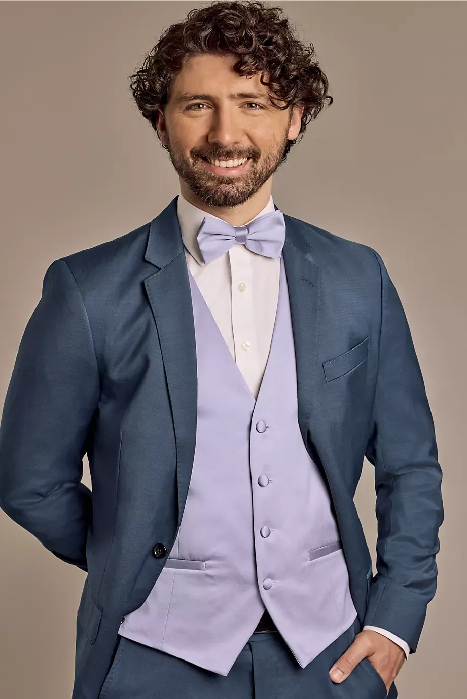 DB Studio Mens Vest in Iris Size: Large David's Bridal