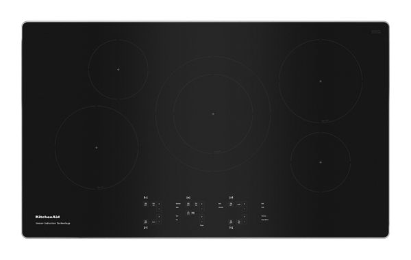 KitchenAid 36 in. 5-Element Sensor Induction Cooktop in Stainless Steel Trim KCIG556JSS