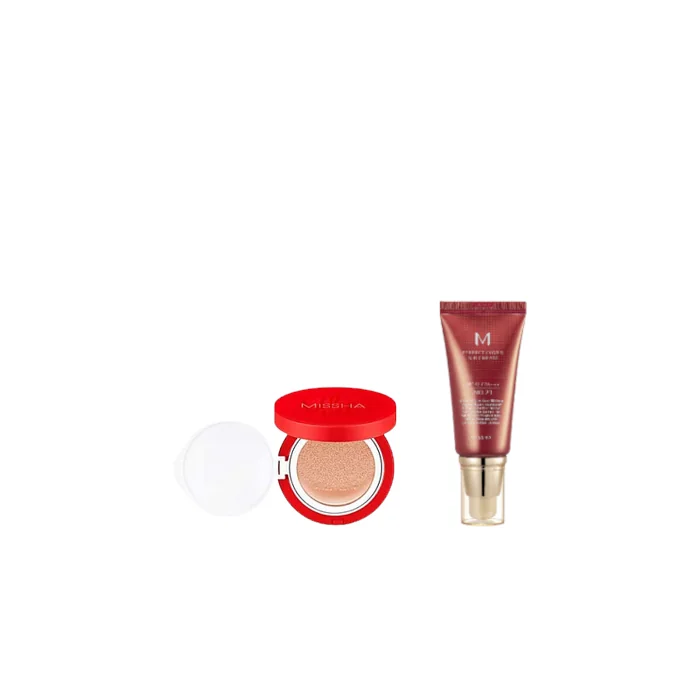 MISSHA - M Perfect Cover BB Cream - 50ml - #23 Natural Beige X MISSHA - Velvet Finish Cushion SPF50+ PA+++ - 15g - 21