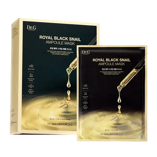 Dr. G - Royal Black Snail Ampoule Mask - 10pcs