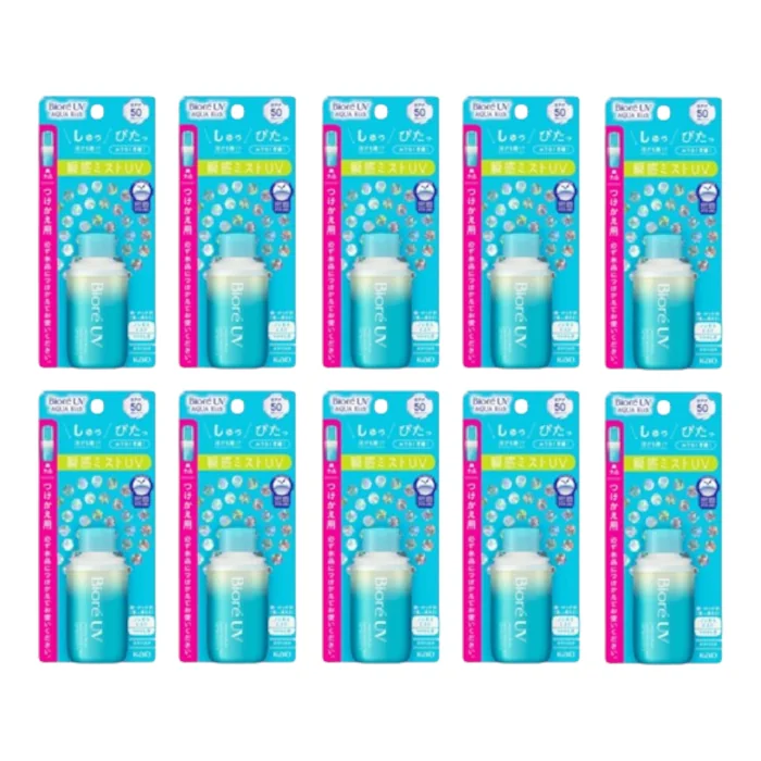 Kao Biore UV Aqua Rich Aqua Protect Mist SPF50 PA++++ Refill - 60ml 10pcs Set