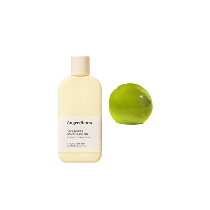 ongredients - Cleansing Ball - 110g - Jeju Green Tea + Skin Barrier Calming Lotion - 220ml Set