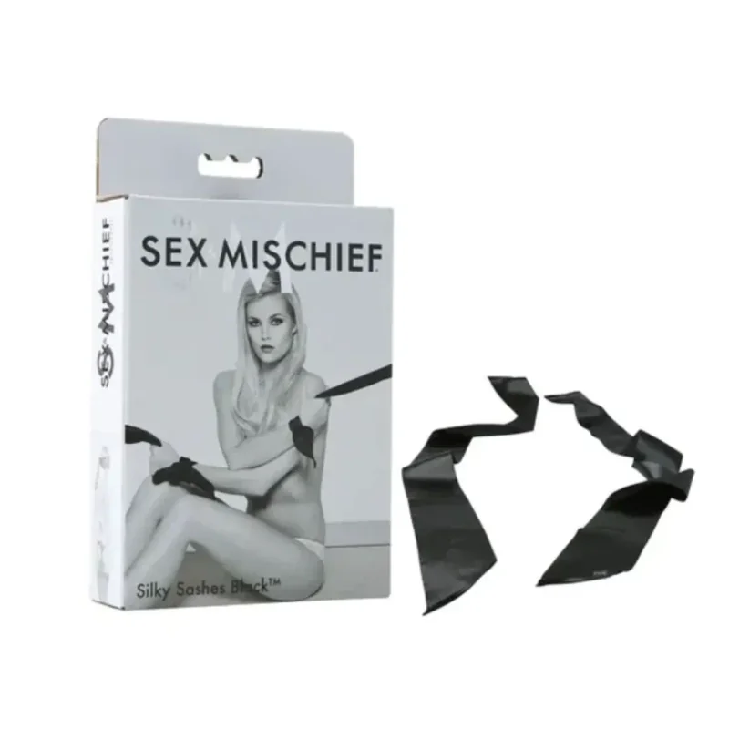 Sex And Mischief Silky Sashes Black Restraints