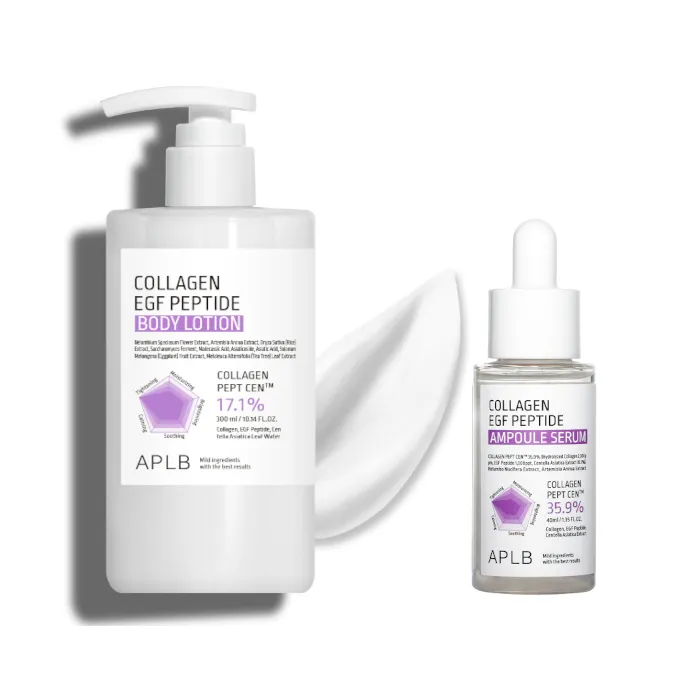 APLB - Collagen EGF Peptide Body Lotion - 300ml (1ea) X Ampoule Serum - 40ml (1ea) Set