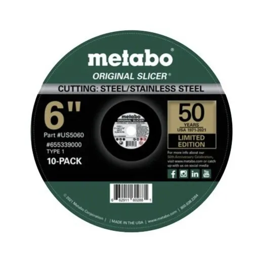 Metabo 10-Pack 50th Anniversary Limited Edition 6 in. Original Slicers - US5060