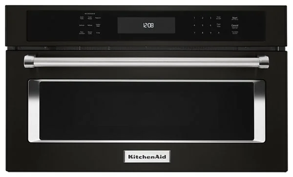 KitchenAid 30" Built In Microwave Oven w/ Convection Cooking in Black Stainless Steel KMBP100EBS