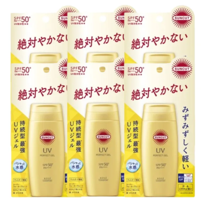 Kose - Suncut UV Perfect Gel Super Water Proof SPF50+ PA++++ - 80g (6ea) Set