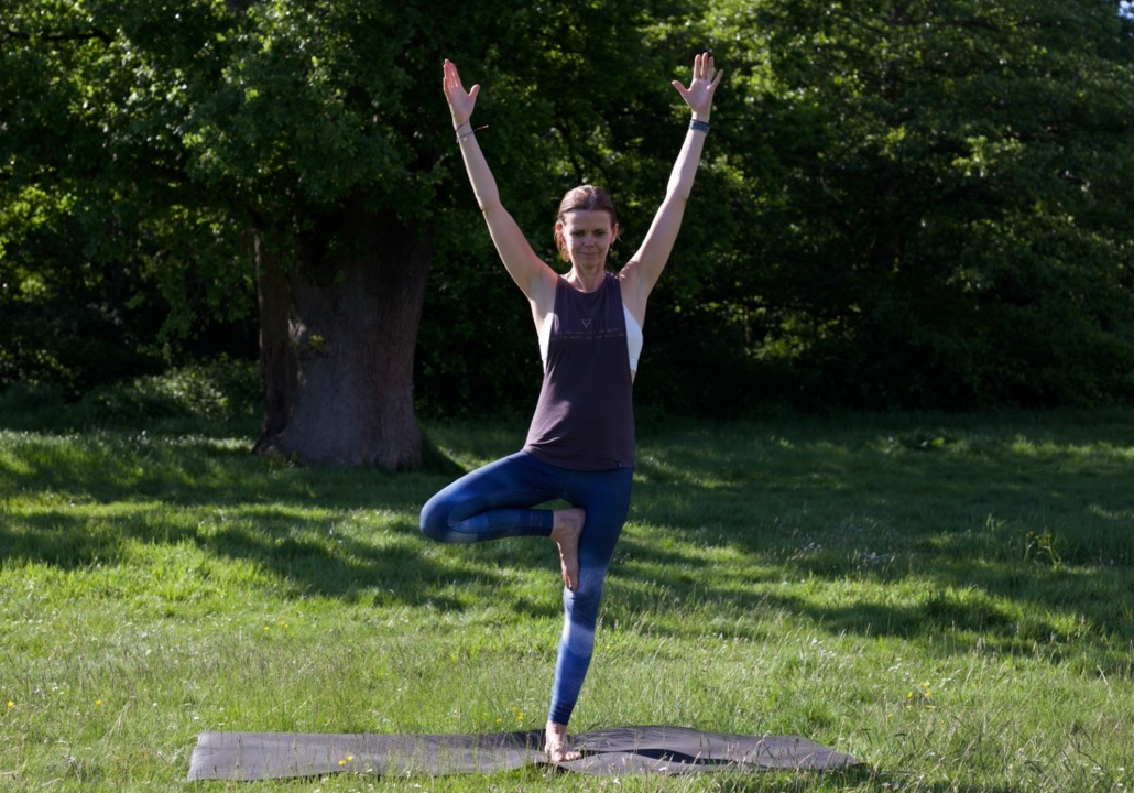 nature yoga seasonal peace chilled woman