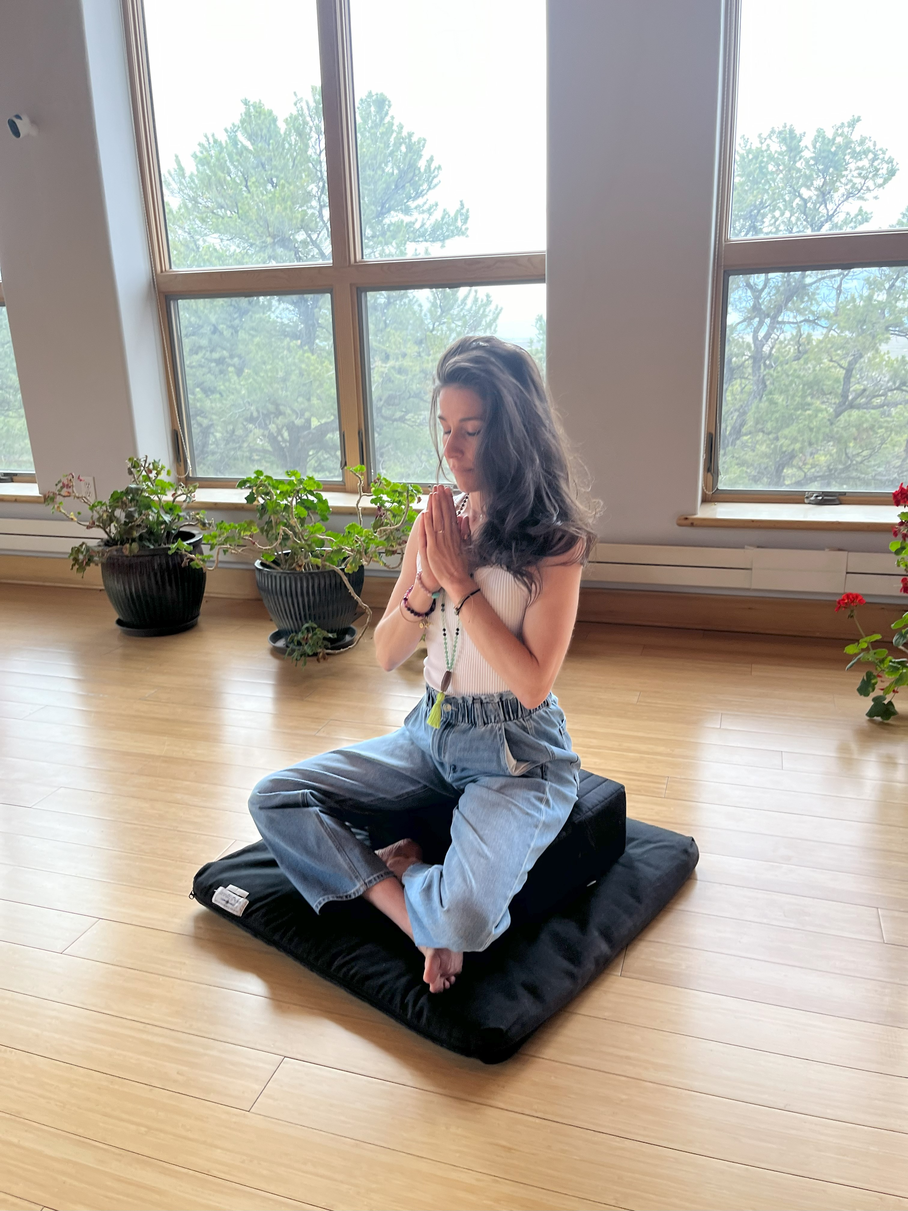 Milena Pastore at the beautiful Blazing Mountain Retreat Center