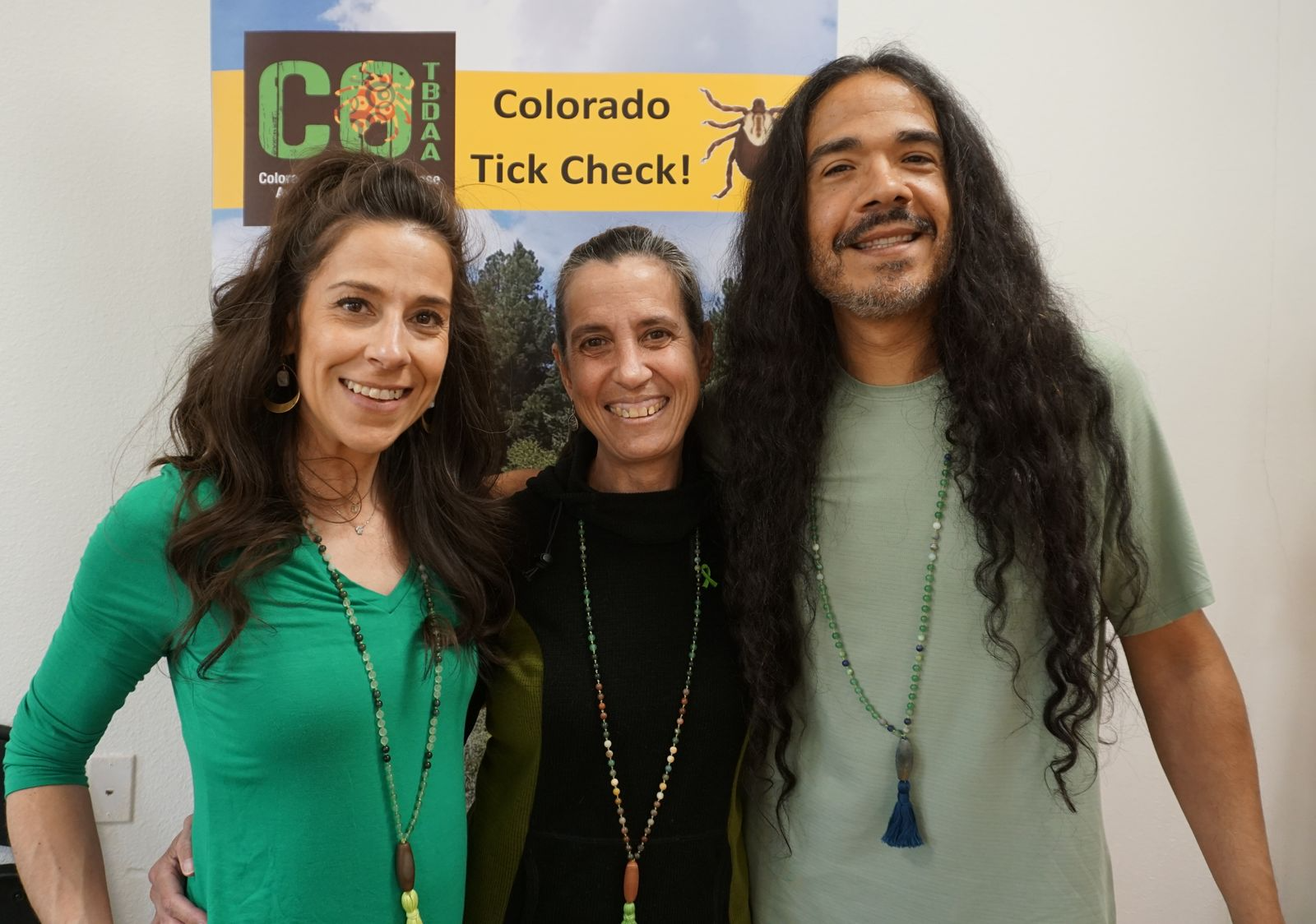 Milena with Monica White and John Espiosa at the Lyme Disease Community Fundraising Yoga Event