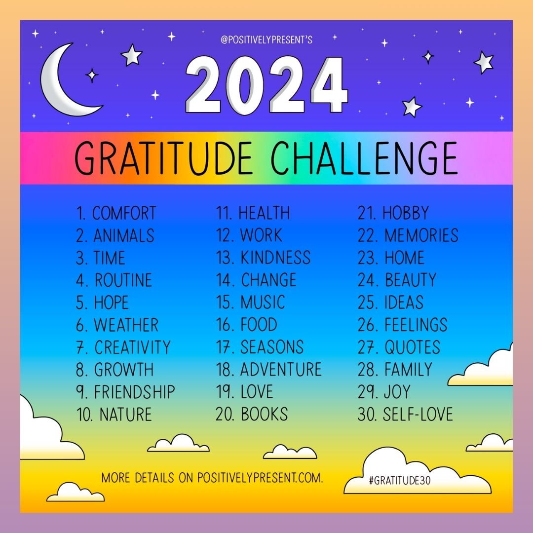 Prompts for 2024's Gratitude Challenge