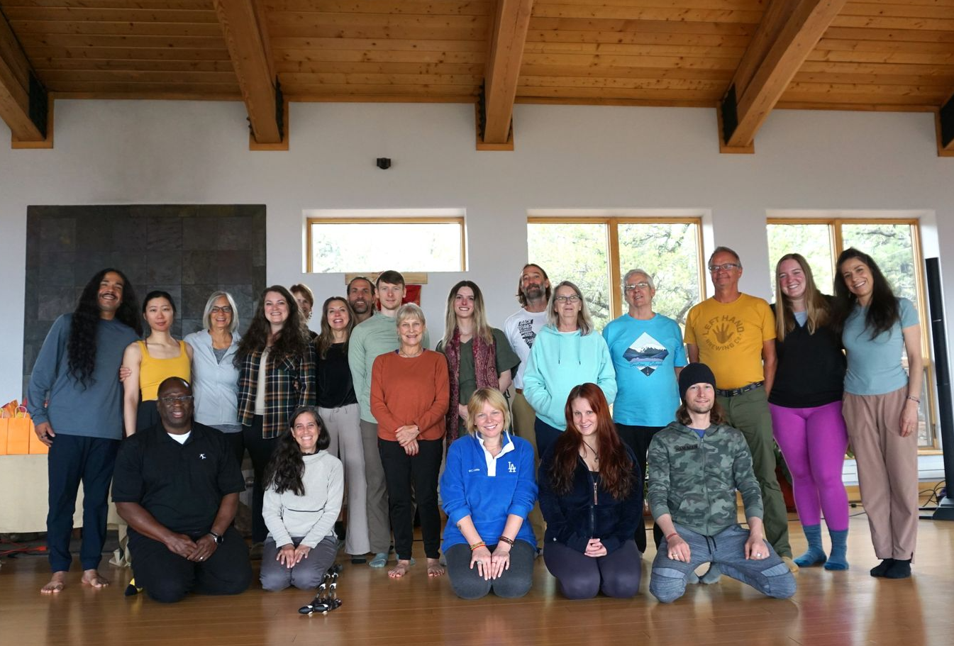 Milena playing her crystal bowl at Thompson Park
