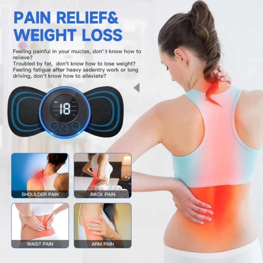 EMS Mini Portable Electric Neck, Back & Body Pain Relief Massager 1 PCS 1
