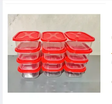12Pis Plastic Mini Box 300ml 1