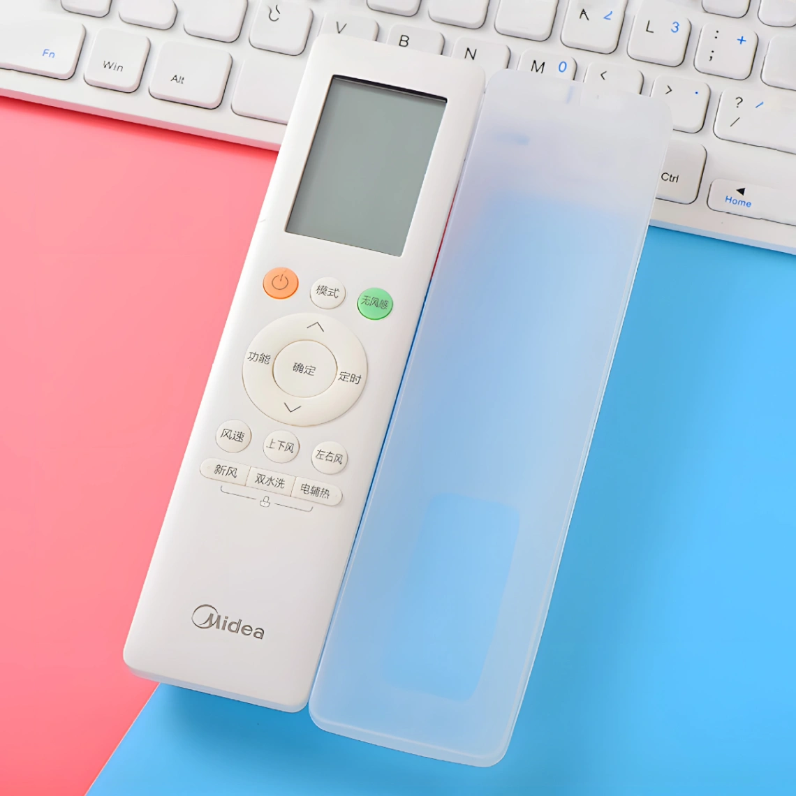 Silicone remote cover for air conditioner remote | Transparent Remote Control Protector Case (19.5×5×1.7cm) 1