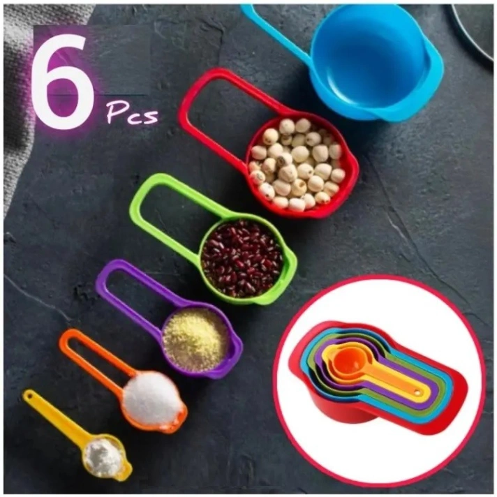 6 Pcs Measuring Cup Set, 6 piece measuring spoon set 1