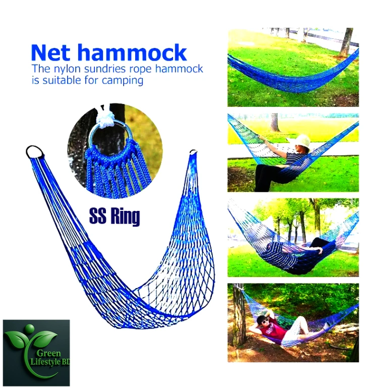 Hammock&#x2F; Premium Dolna with Dual SS Rings – Safe, Stylish &amp; Relaxing for All Ages. 1