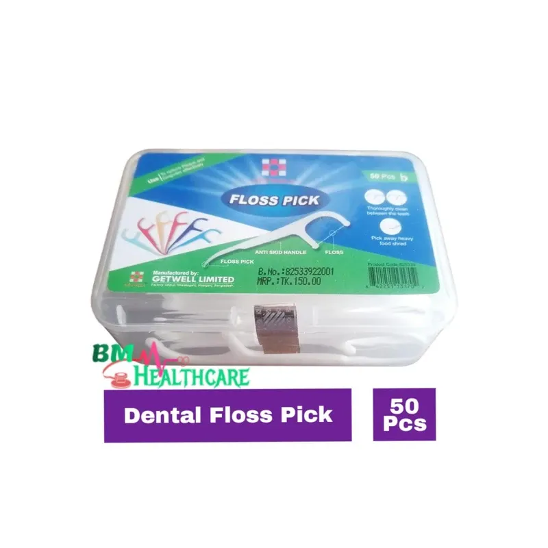 Getwell RFL Dental Floss Pick 50 Pcs Box 1