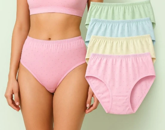 Cotton Printed Panty For Women - 4 pieces multiple colour good quality 1