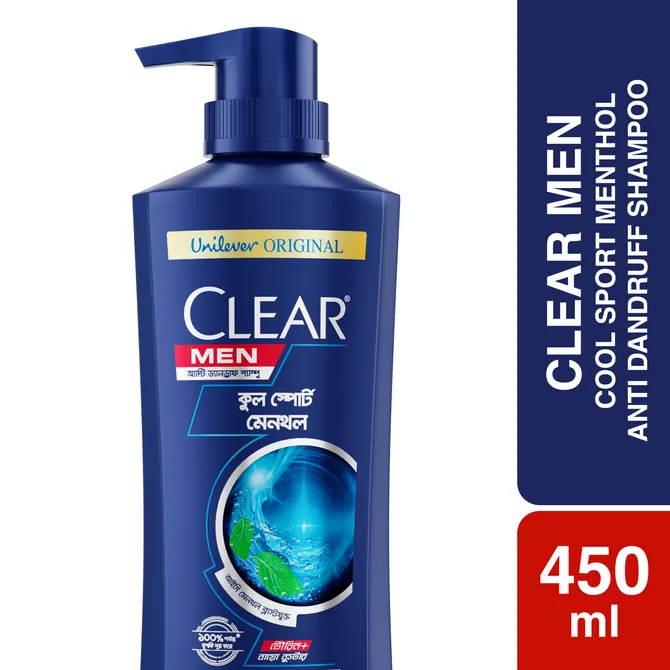 Clear Men Shampoo Cool Sport Menthol Anti Dandruff 450ml 1