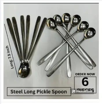 Steel Long Pickle Spoon 6 PIECES 1