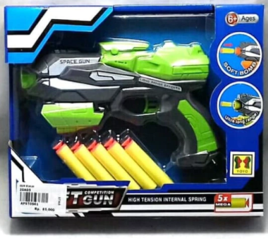Kids Soft Foam Blaster Toy with 5 Foam Darts – Safe Target Shooting Game Set 1
