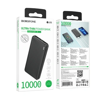 Borofone Power Bank 10000mAh BJ55 Graceful - 2xUSB - black 1