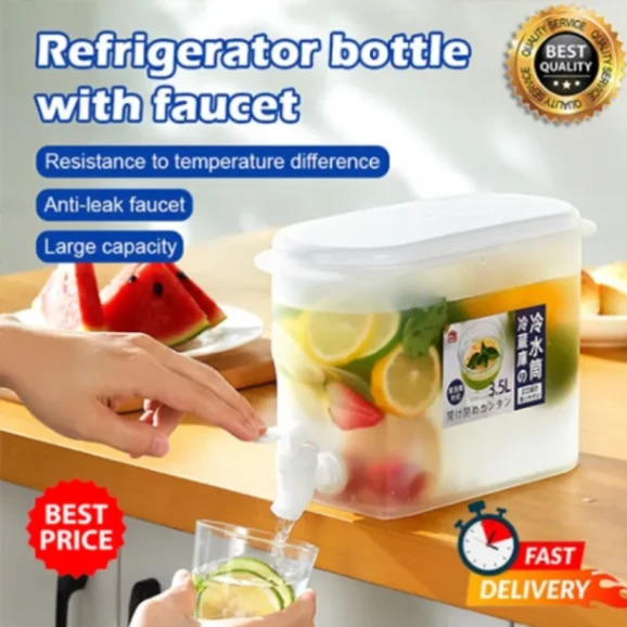 Juice Jar 3.5L, Juice Container Dispenser with Tap 1